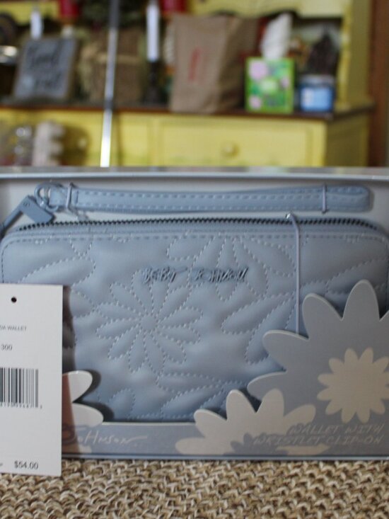 Betsey Johnson Handbags - NWT Betsey Johnson Baby Blue wallet/wristlet clip on Pretty!
